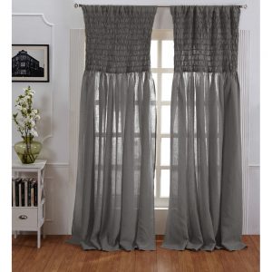 Smocked Linen Curtain