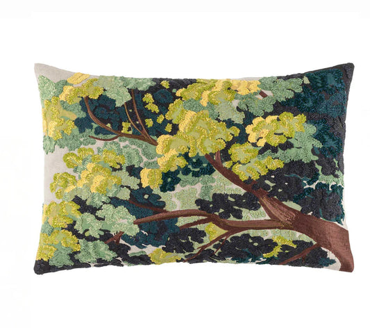Terra Embroidered Green Pillow