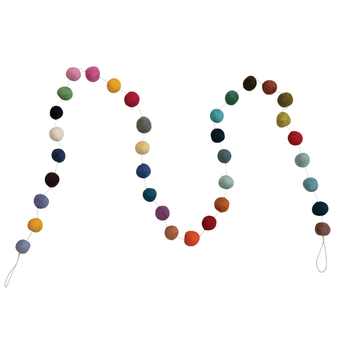 Handmade Wool Felt Ball Garland