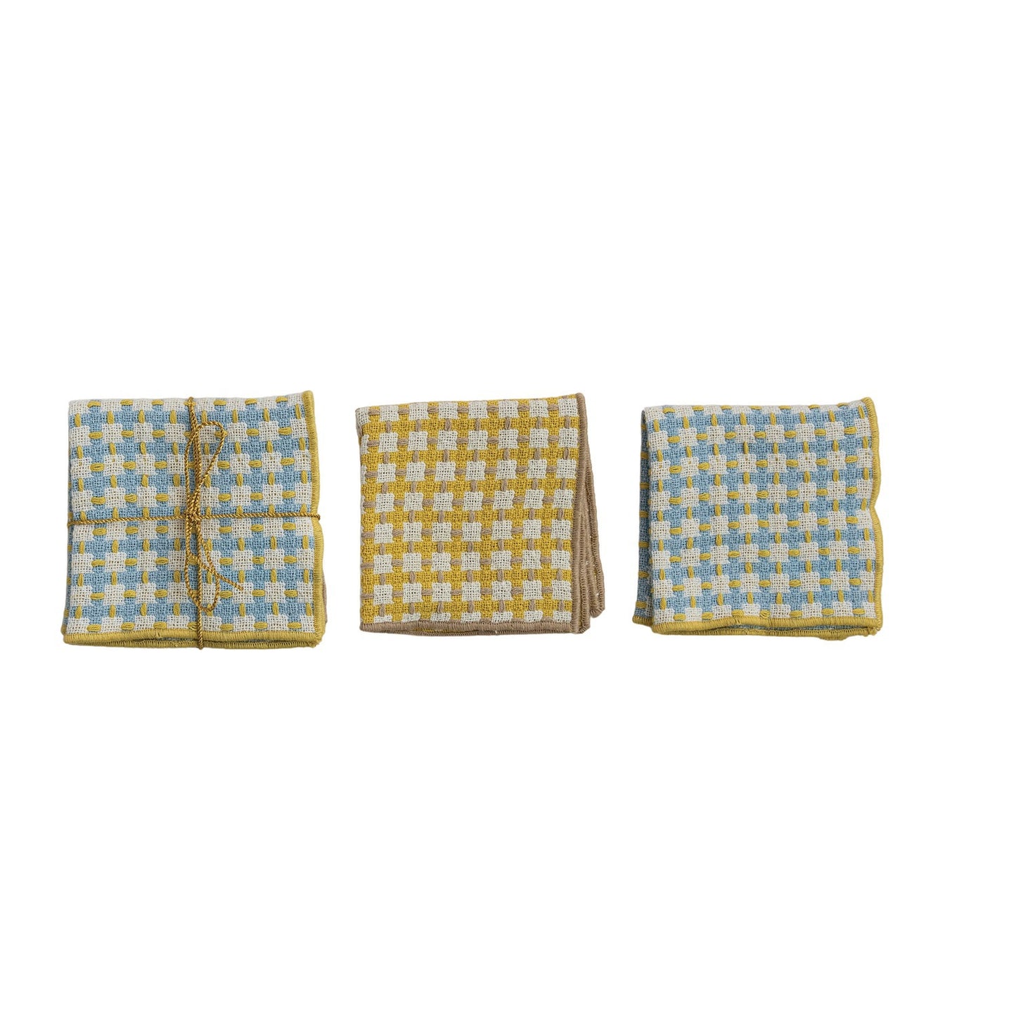 Plaid Woven Dish Cloth Set