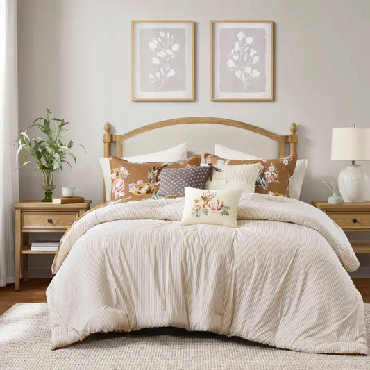 Terracotta Vintage Floral Comforter Set