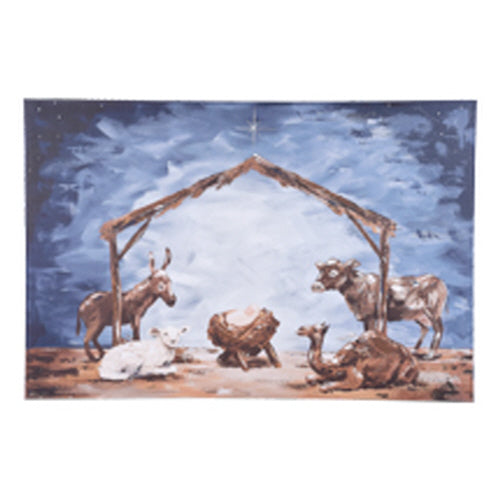 Starry Night Nativity Canvas