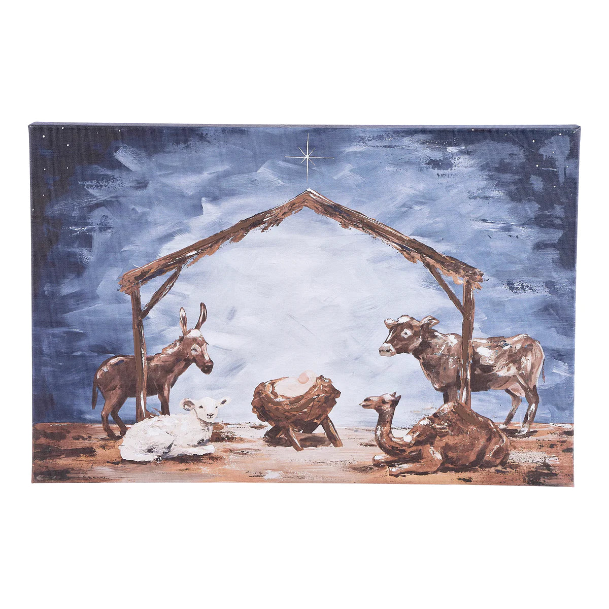 Starry Night Nativity Canvas