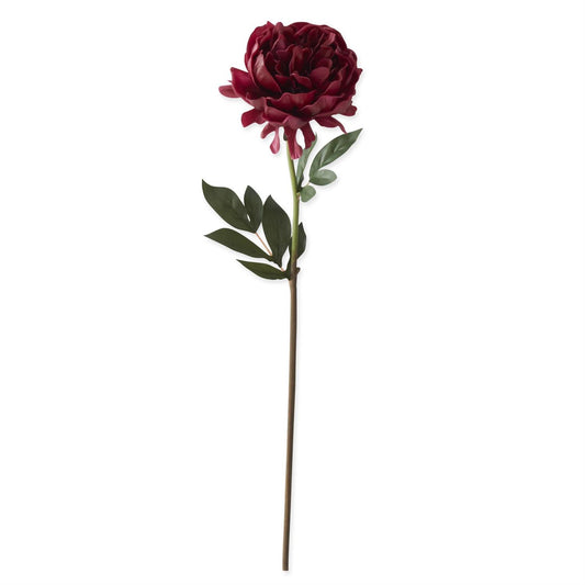 Real Touch Burgundy Peony Stem