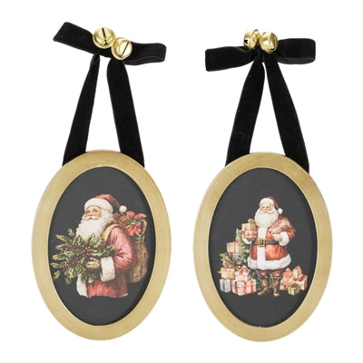 Framed Santa Picture Ornament