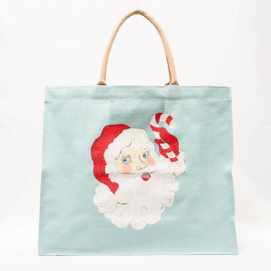 Candy Cane Santa Carry All Tote