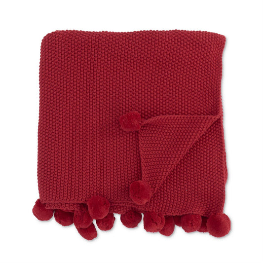 Red Knit Throw
