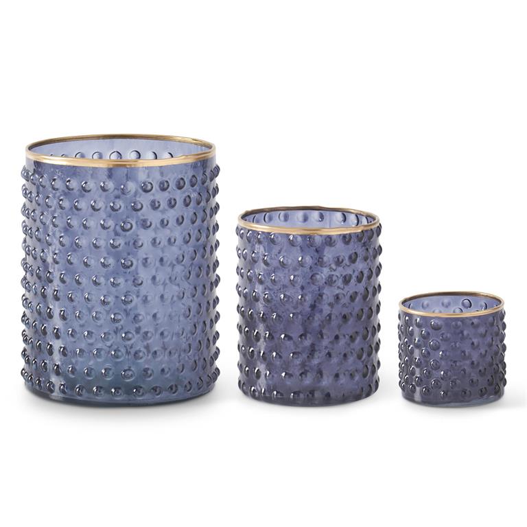 Blue Dot Embossed Containers