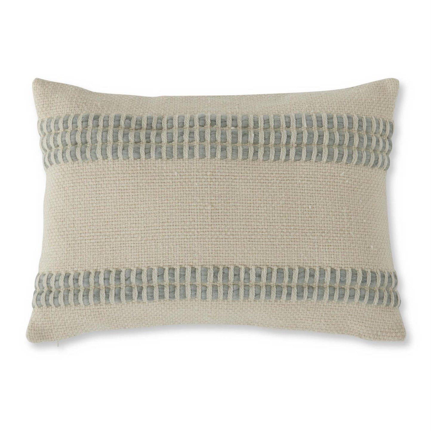 Green Woven Lumbar Pillow