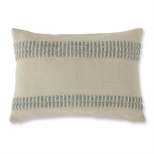 Green Woven Lumbar Pillow