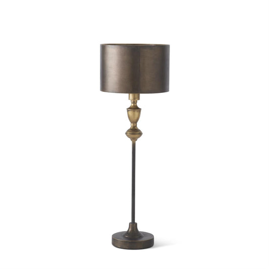 Brushed Gold Lamp w/ Metal Shade 28in