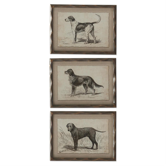 Ornate Wood Framed Dog Prints