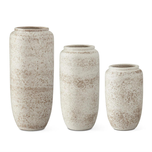Cream & Taupe Textured Vases