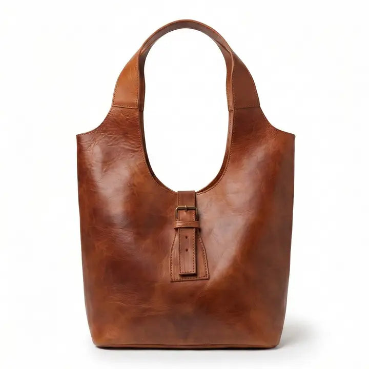 Handcrafted Leather Hobo Bag