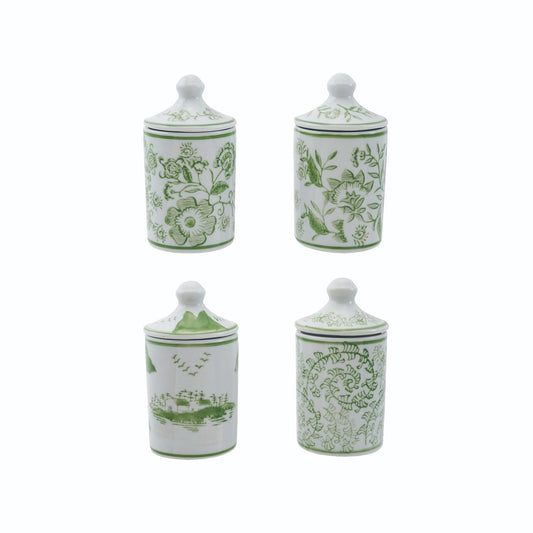 Hand Stamped Stoneware Spice Jar