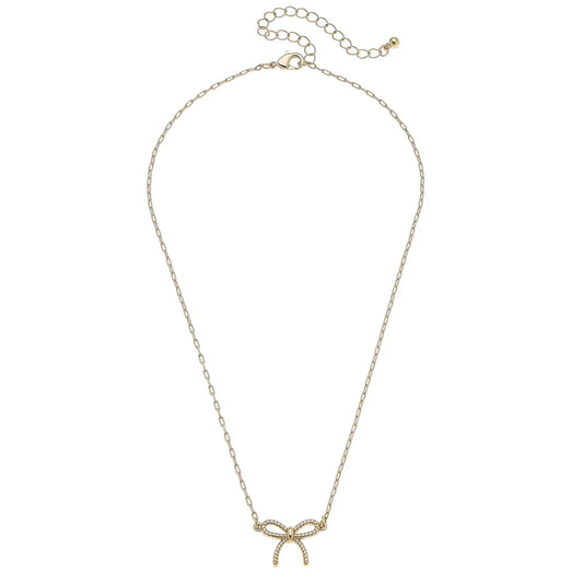 Bessie Rope Bow Necklace