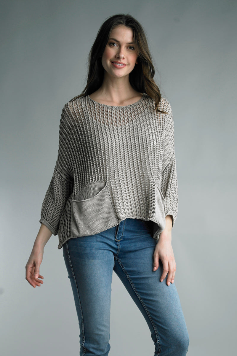 Crocheted Knit Top