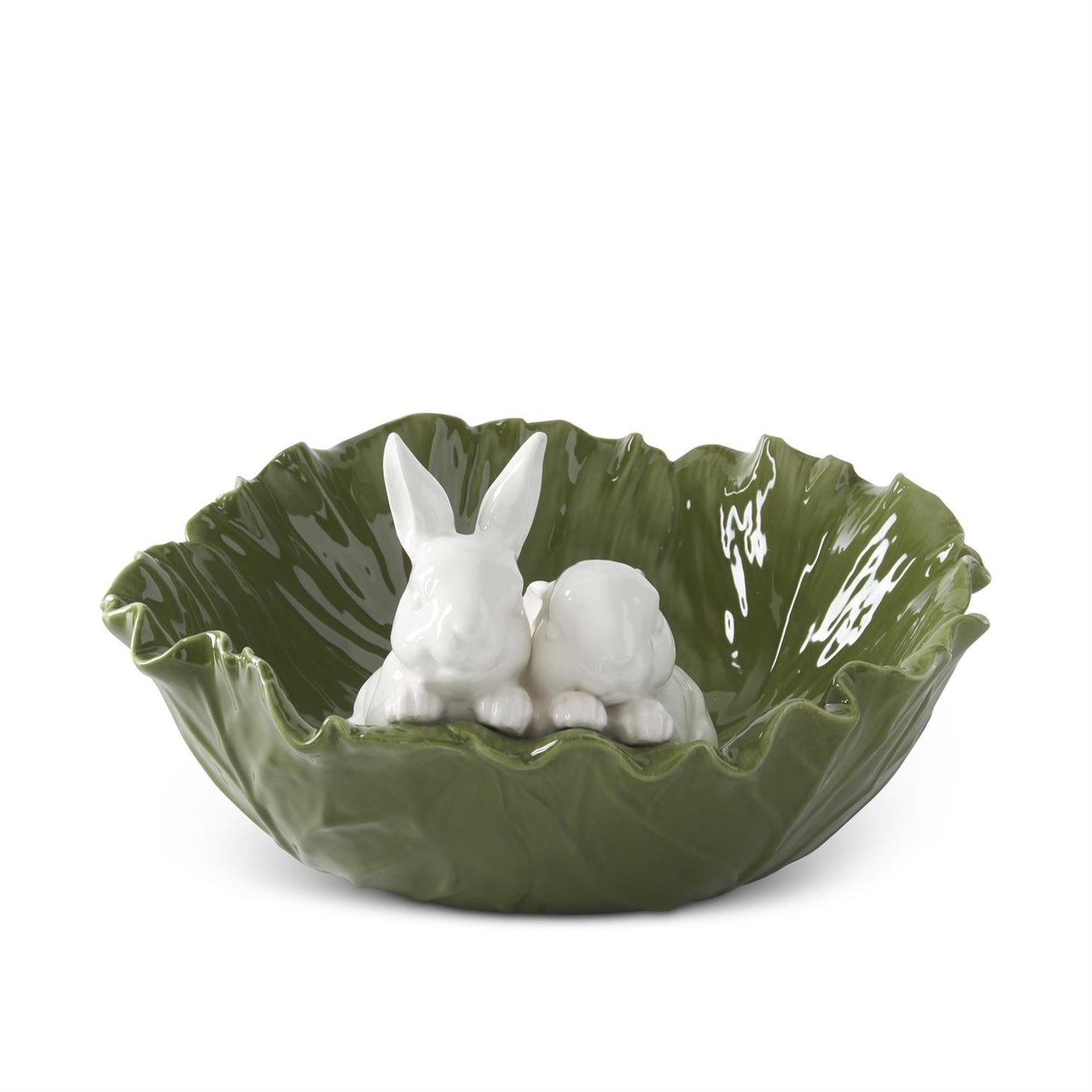12 Inch Cabbage Bowl w/Rabbits