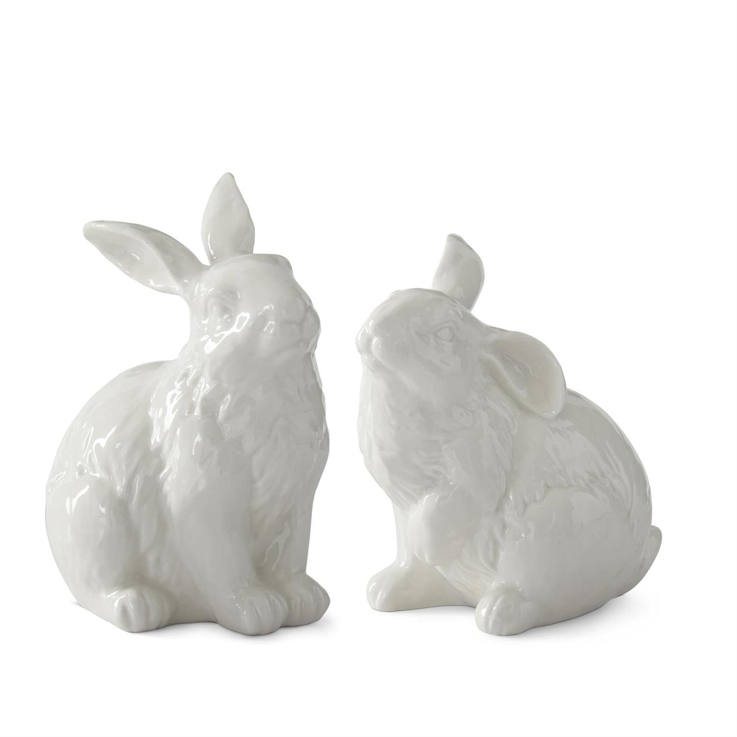 6.25 Inch White Porcelain Rabbits