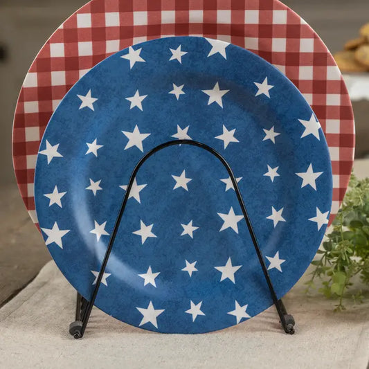 Blue & White Stars Plate