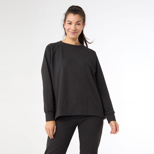 XXL Weekend Brushed Sweater - Midnight Black