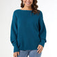 Relaxed Ciana Pullover Sweater with Lattice Back