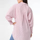 Tianna Striped Tunic Top with Cinched Sleeve