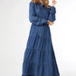 Judith Long Sleeve Tiered Maxi Dress