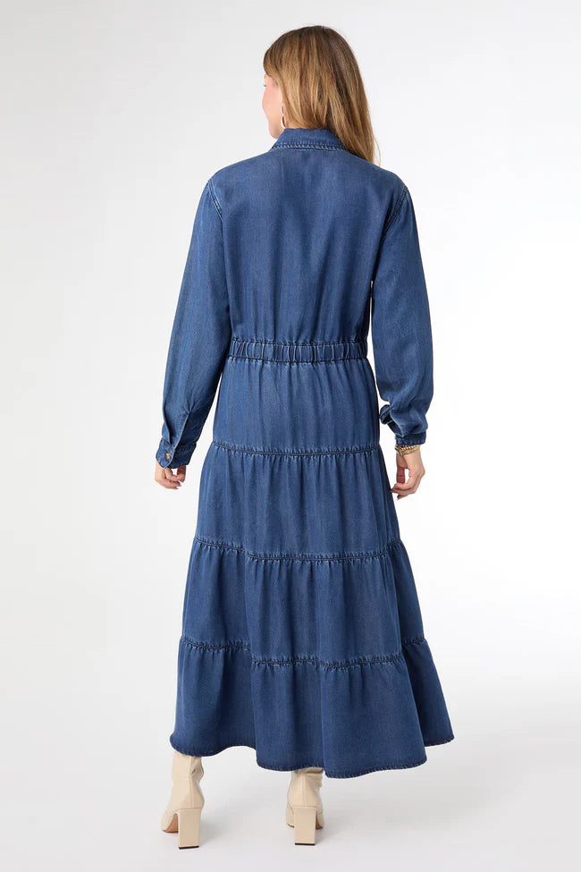 Judith Long Sleeve Tiered Maxi Dress