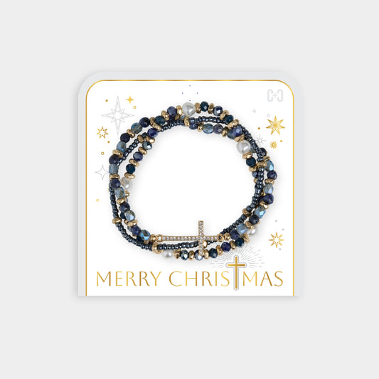 Merry Christmas Bracelet - Blue