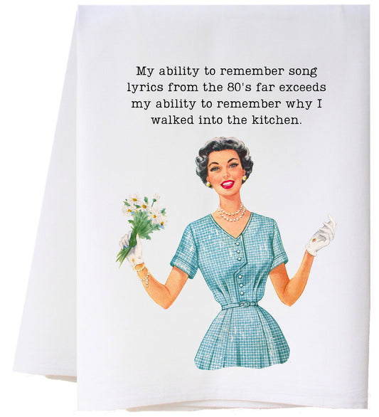 Song Lyrics Flour Sack Towel