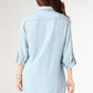 Dawn Light Denim Button Front Tunic