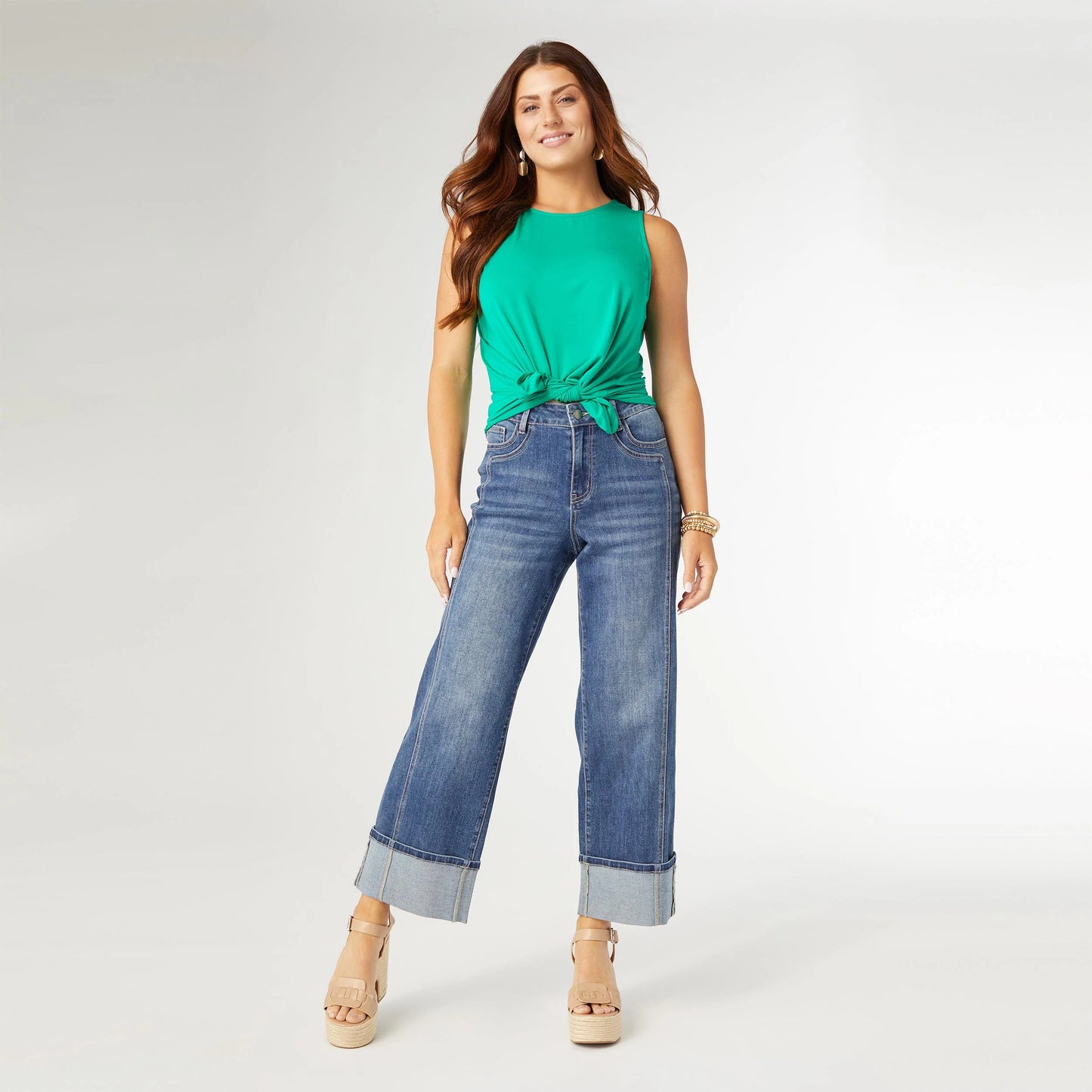 Bambu Soft Wide Ankle with Front Seam Jeans
