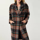 Kiley Plaid Single Button Coat