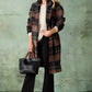 Kiley Plaid Single Button Coat
