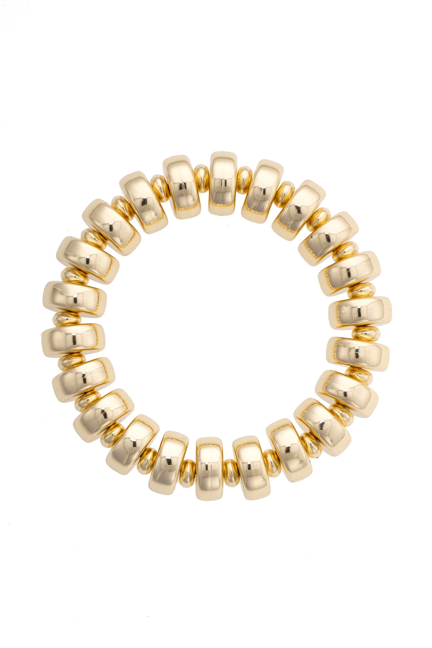Miranda Coil Stretch Toggle Bracelet in Shiny Gold