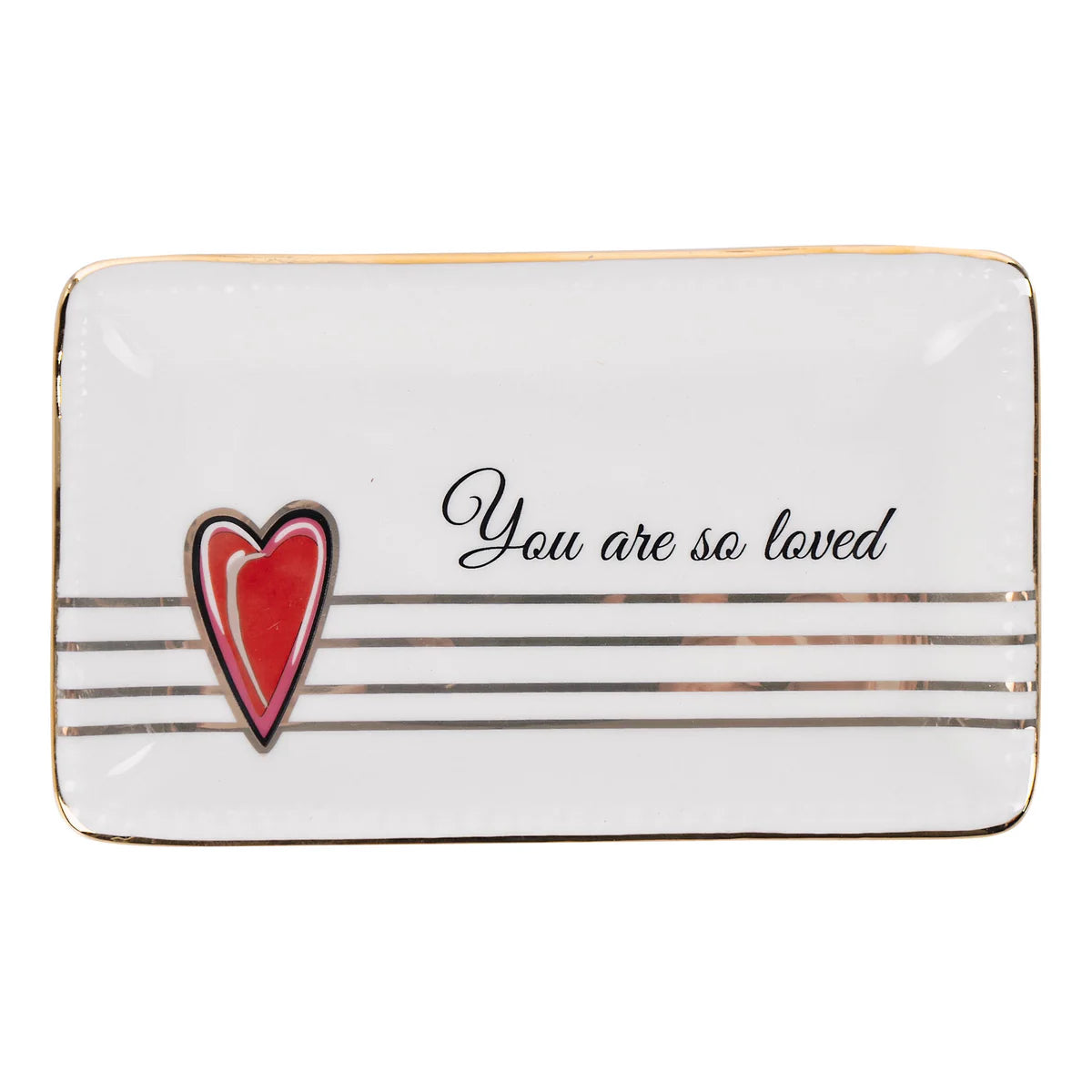 Heart Striped Trinket Tray