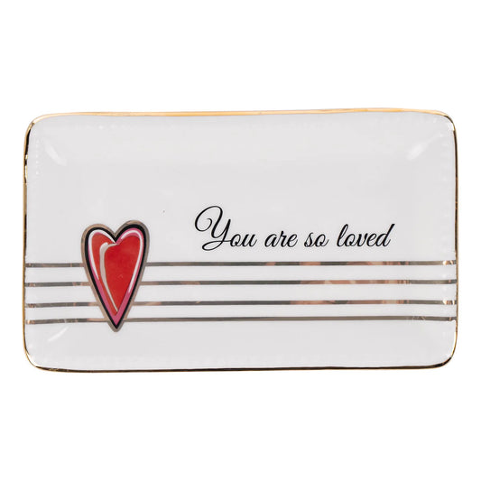Heart Striped Trinket Tray