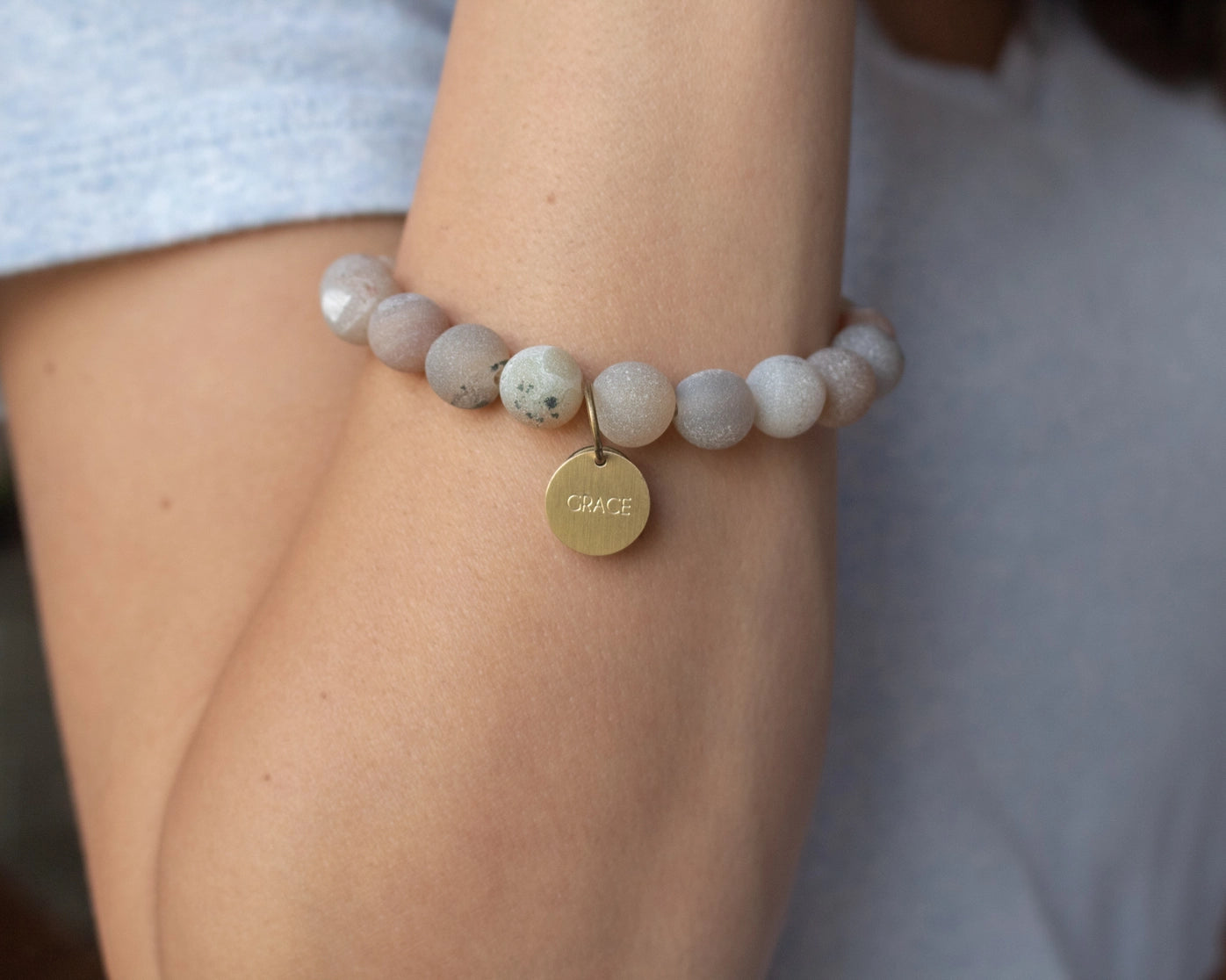 Desert Tone Serenity Stone Bracelet - GRACE
