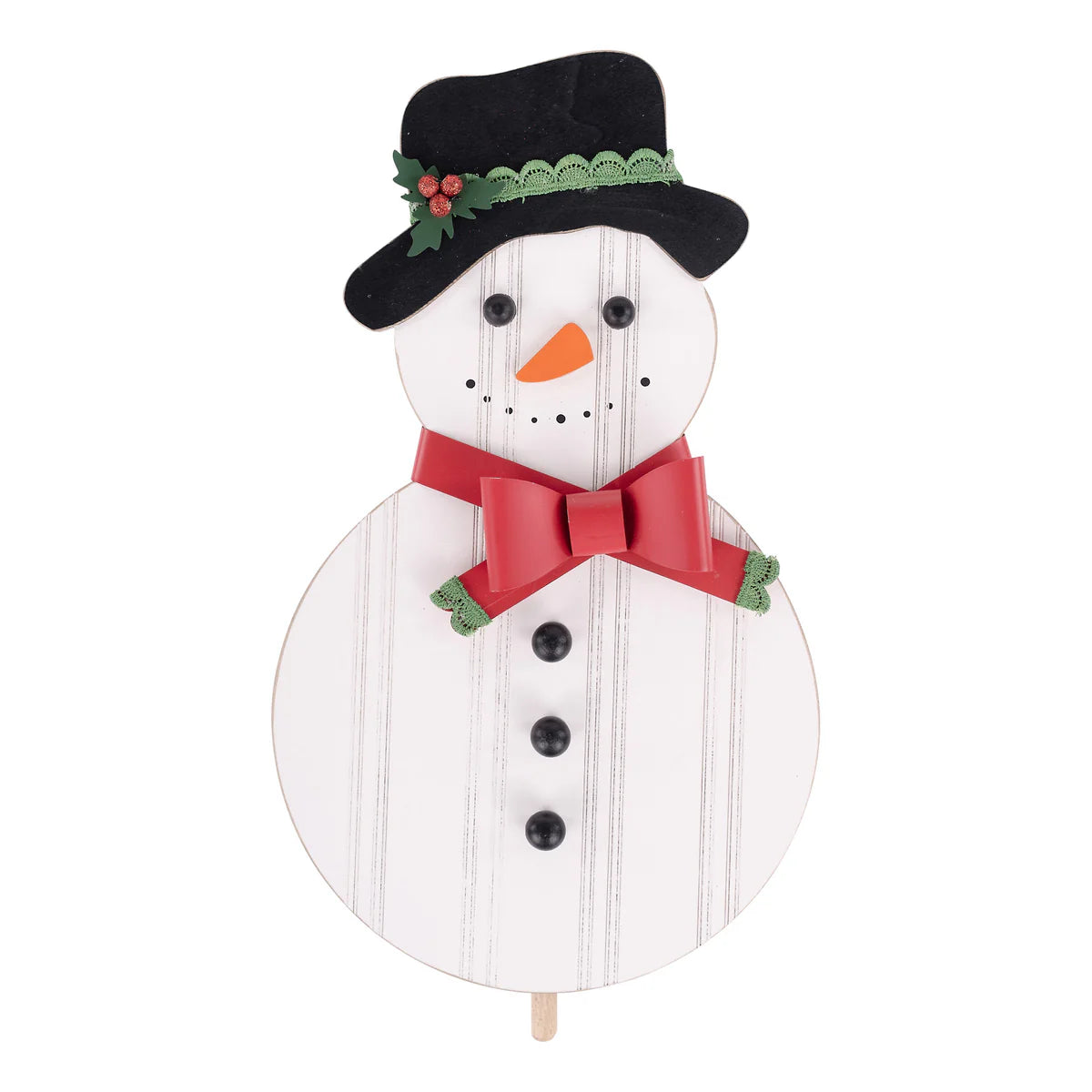 Snowman Bow-Tie Scarf Topper