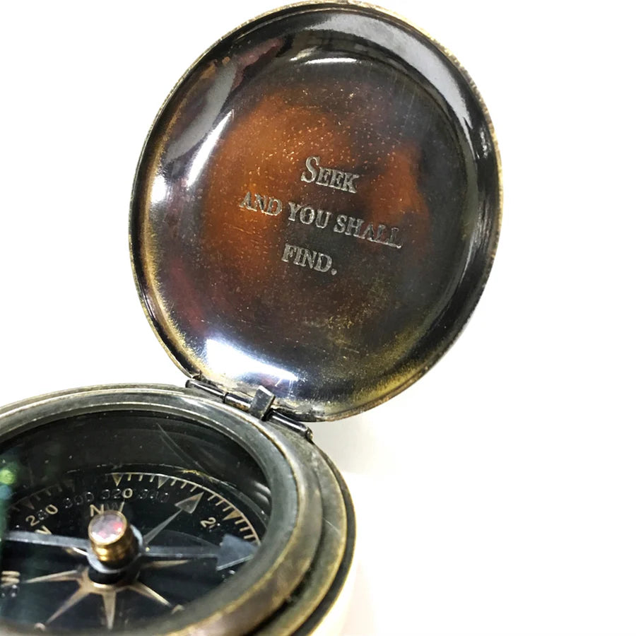 Compass with Leather Pouch