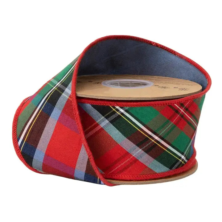 Traditional Christmas Wired Dupioni Ribbon