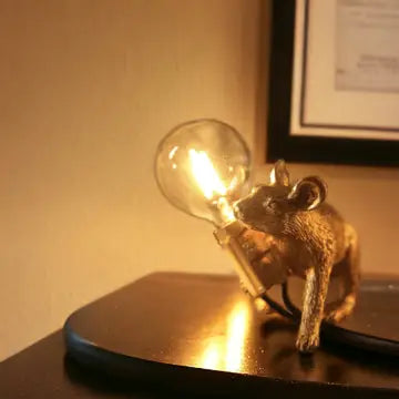 Gold Plated Mouse Resin Night Light