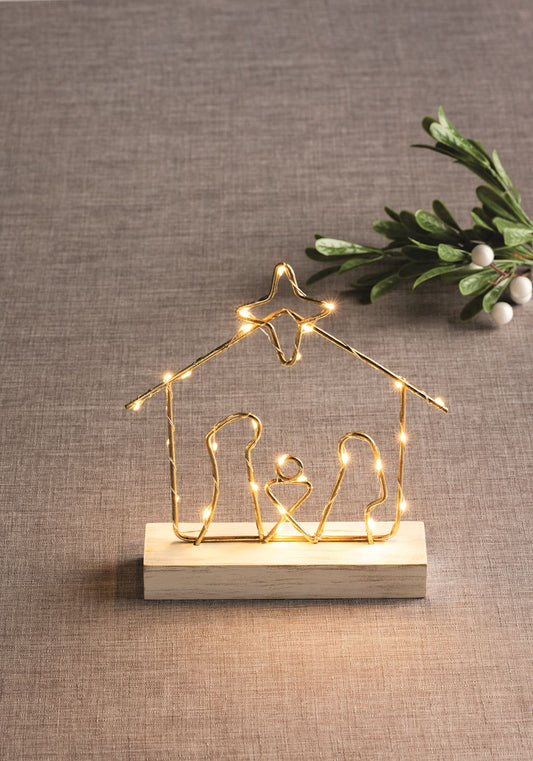 Light Up Wire Nativity Sitter