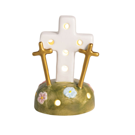 Three Crosses Light-Up Sitter