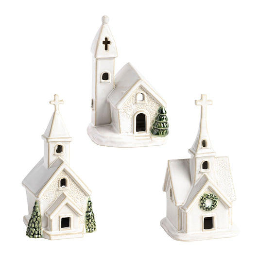 Ceramic Lace Church Sitters