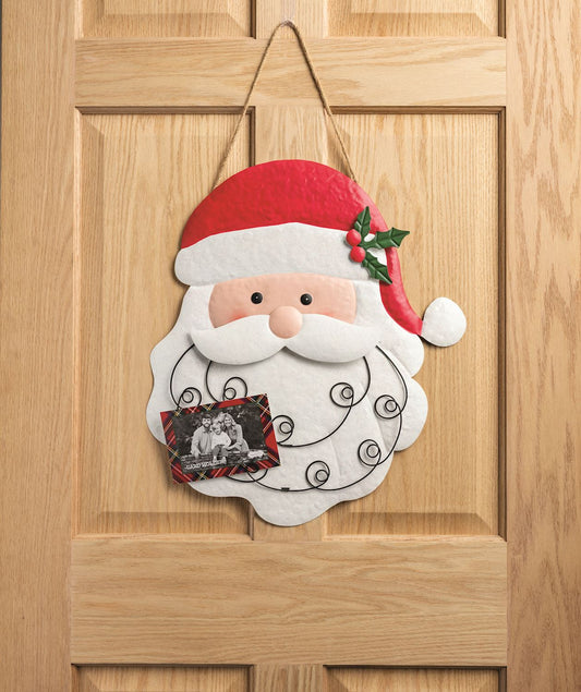 Tin Santa Card Holder Hanger