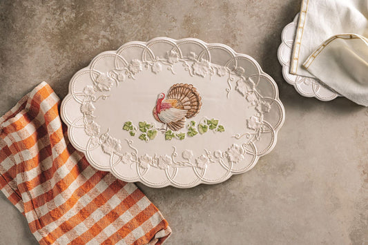 Stoneware Turkey Platter