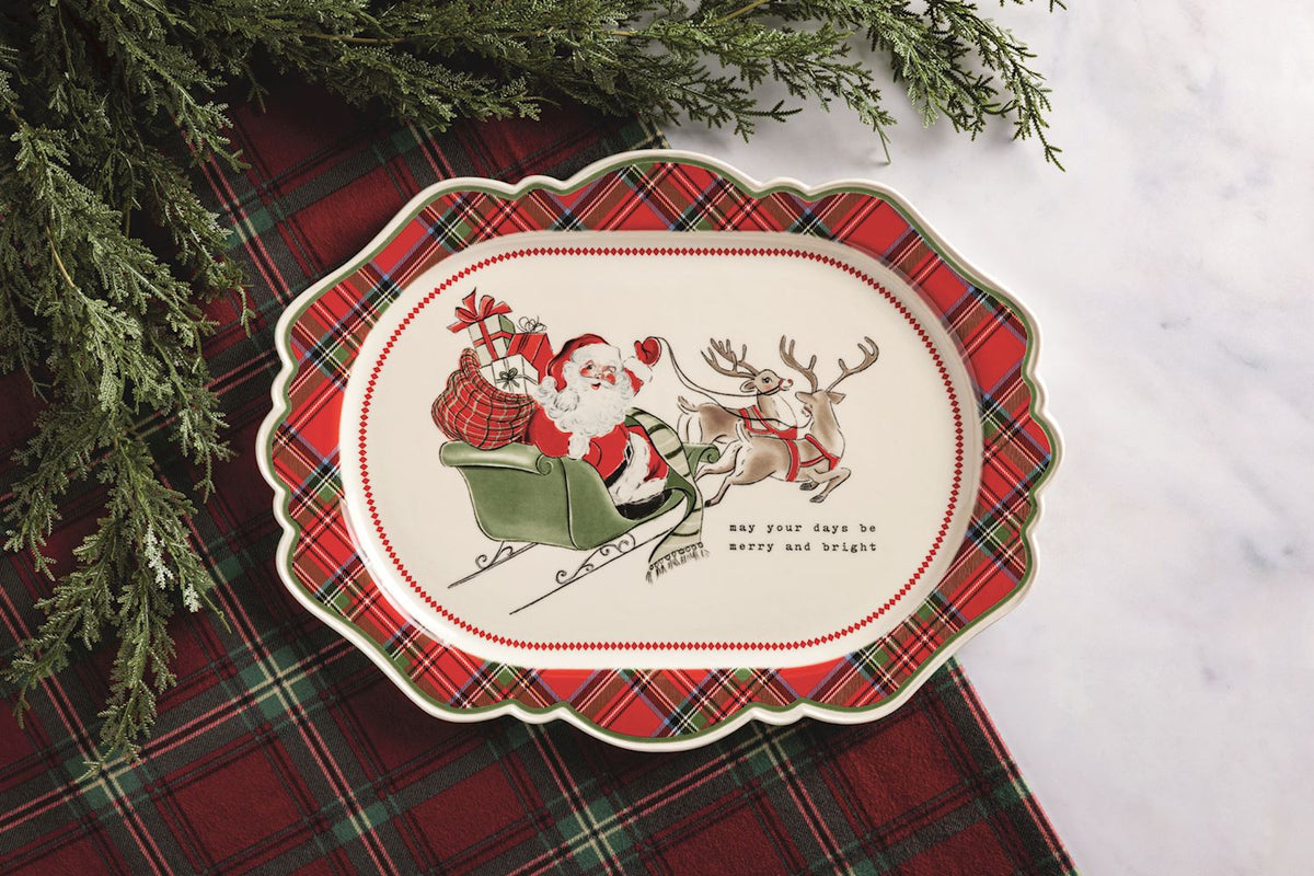 Classic Christmas Tartan Platter