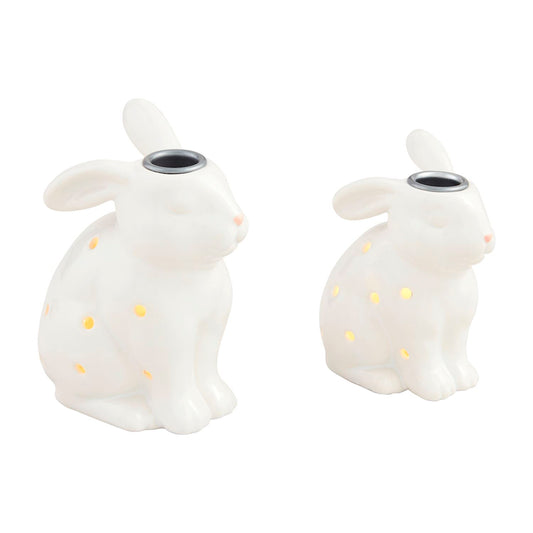 Light-Up Bunny Taper Holders